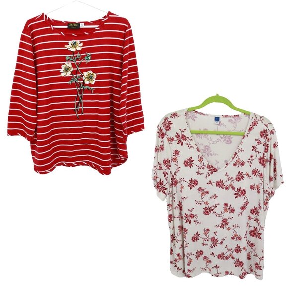 Bohemian Top Bundle Womens XL Multi Boho Casual Preppy Classic Feminine Bright - Picture 1 of 16